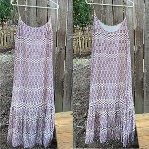 Twenty8Twelve Silk Cotton Tiered Maxi Dress Sz XS
